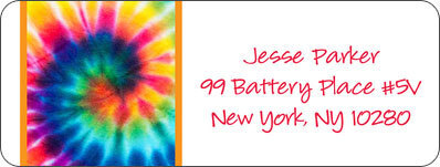 Tye Dye Return Address Labels